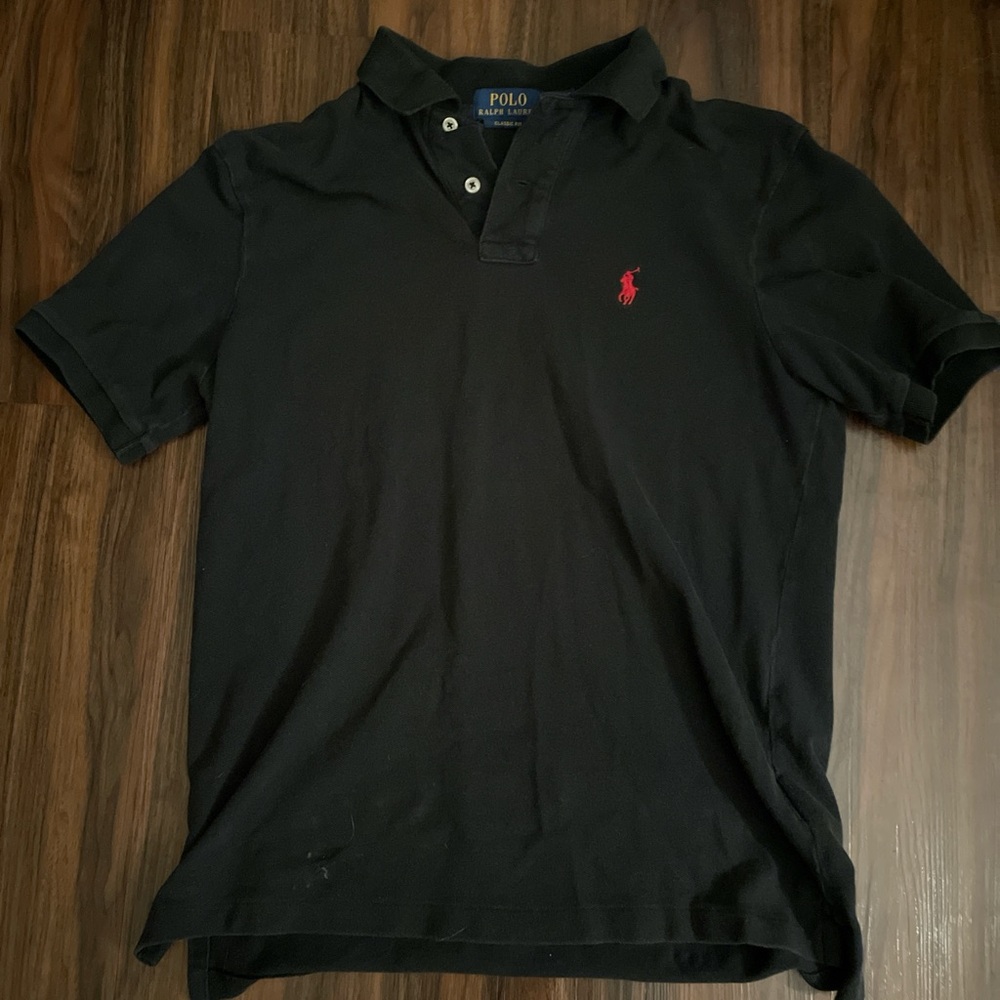 Ralph Lauren Black Polo Shirt Classic Design